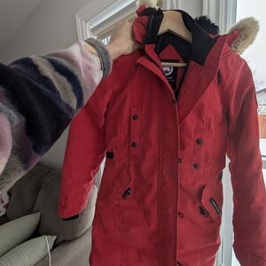 Canada Goose Red and Black Winter Jacket